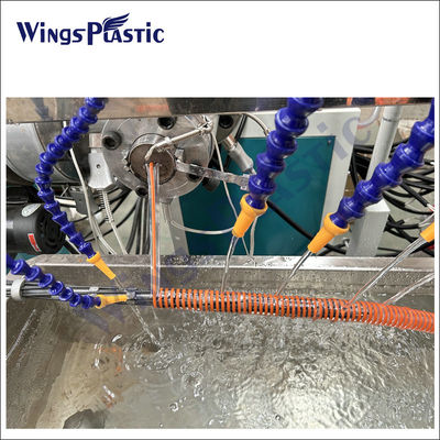 スパイラルPVC吸管のためのプラスチック挤出機械ライン / プラスチックPVC螺旋吸管パイプ挤出機生産ライン