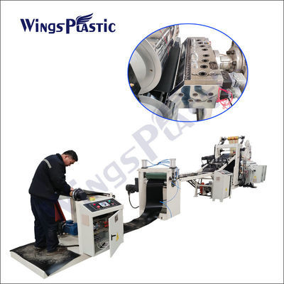 単一ねじプラスチック シート押し出し機機械HDPE LDPEのヒップ ポリ塩化ビニール シートの放出機械